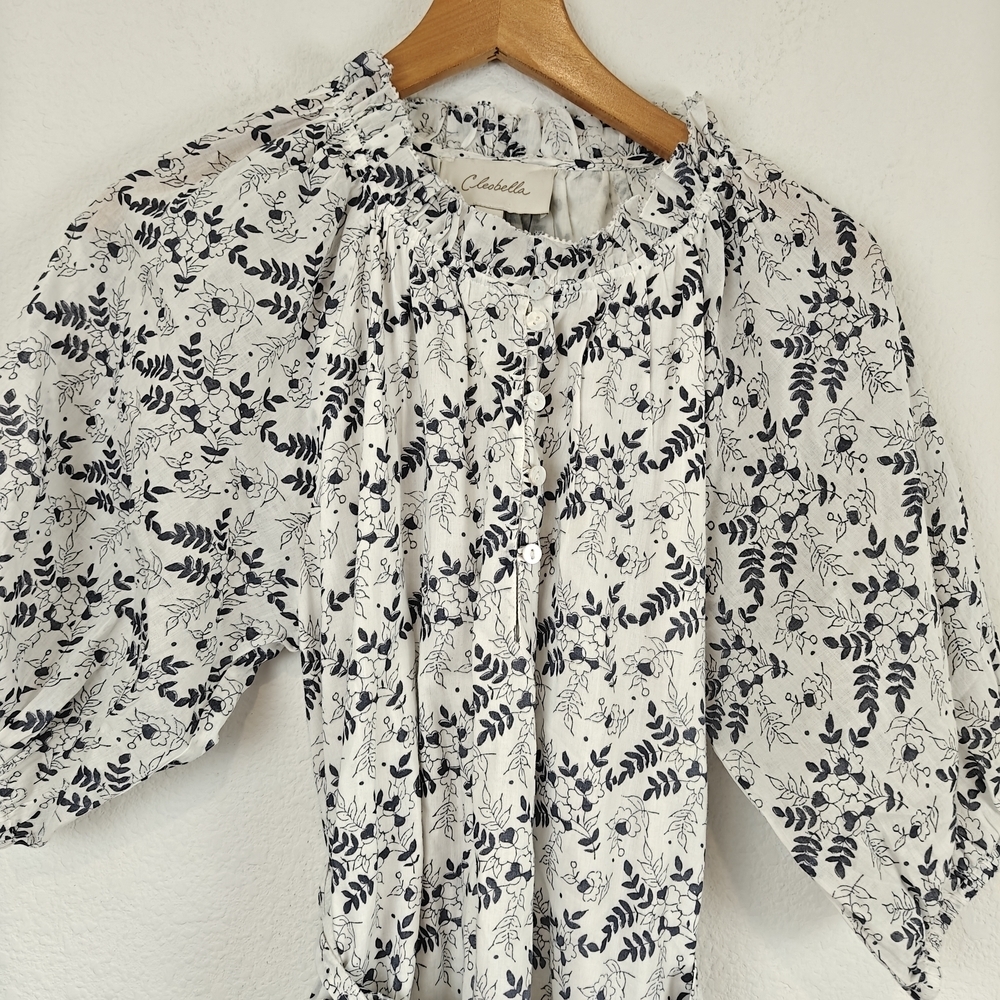 Cleobella NWOT Nevah Floral Puff Sleeve Mini Dress In Killarney Print Sz Small - Picture 13 of 16